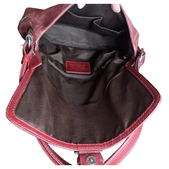 Vintage Y2K Coach Soho Hamptons Suede Leather Convertible Bag - Picture 10 of 12